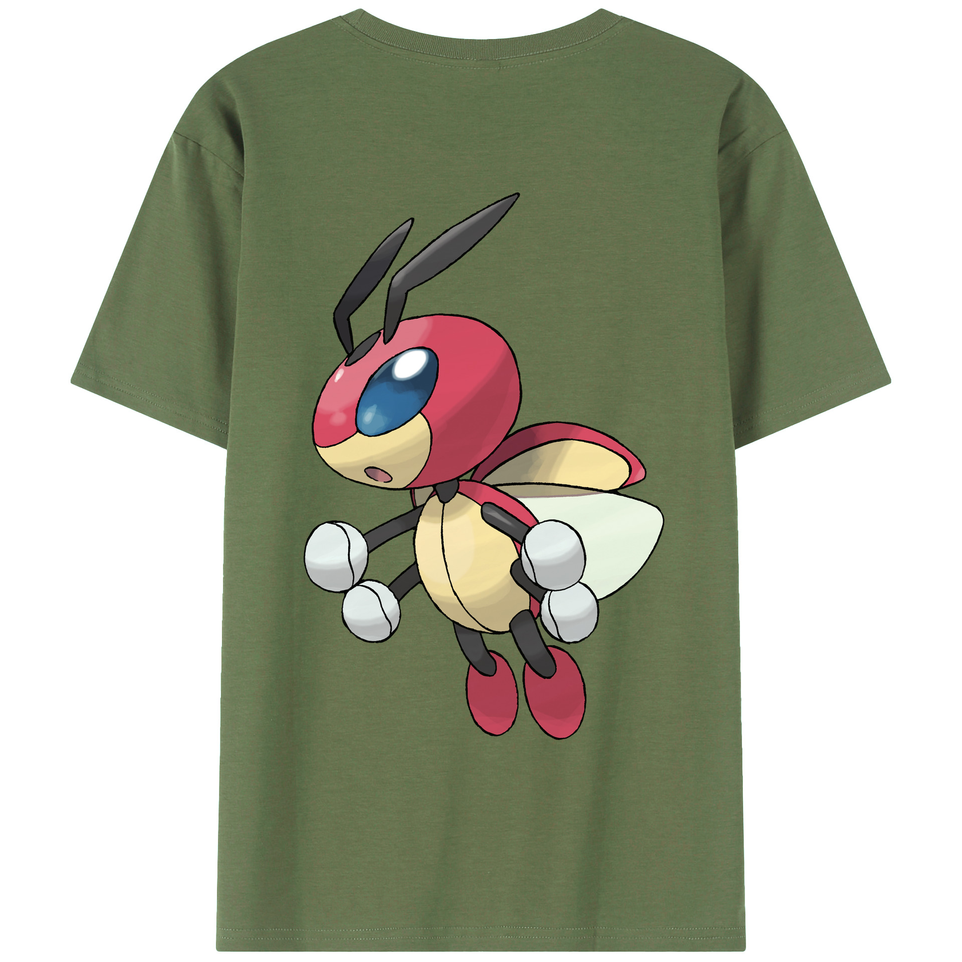 （画像用） ポケットモンスター Pokémon 綿100％ メンズ半袖Tシャツ（バックプリント） 通気性